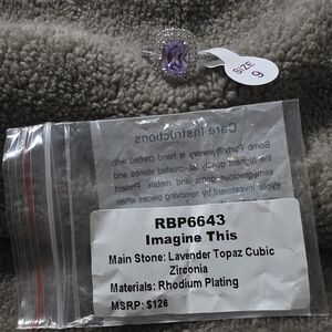 Lavender Topaz Cubic Zirconia Ring